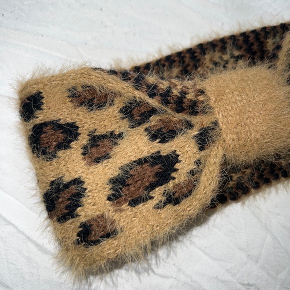 Crown and Ivy sweater headband leopard one size - Picture 2 of 7